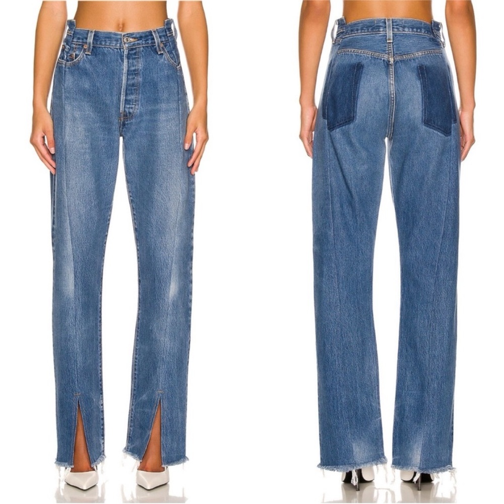 EB Denim Blue Distressed Women Jeans